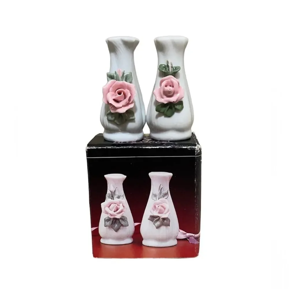 Vintage Rose‎ Porcelain Salt and Pepper Set
